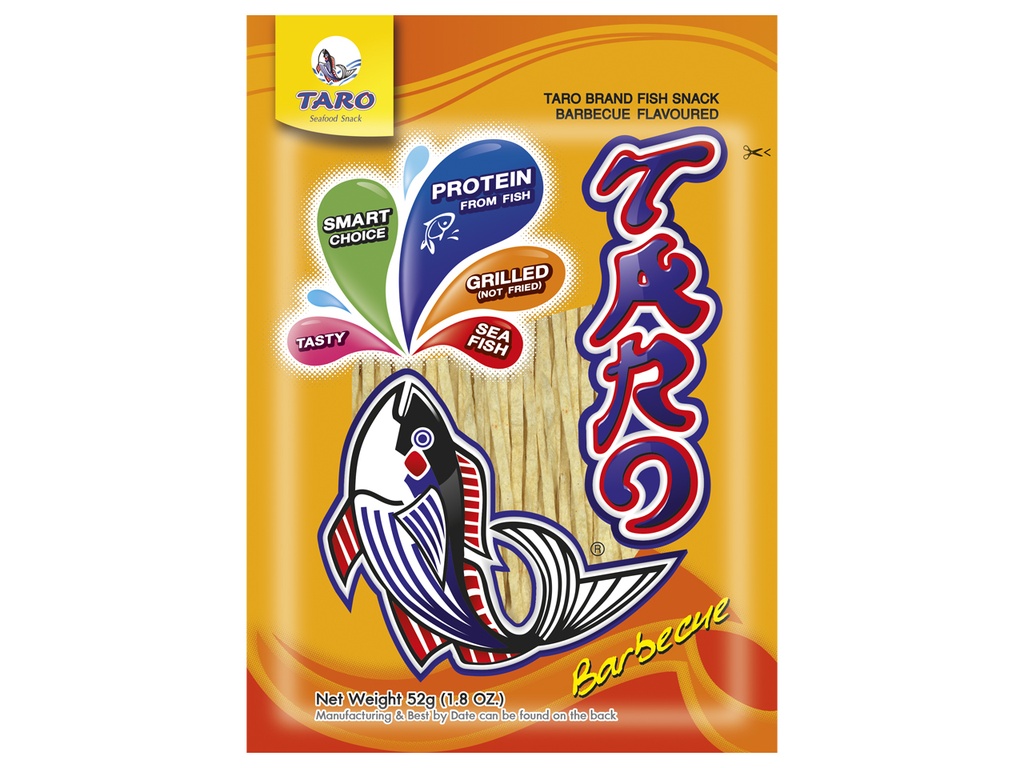 Taro Fish Snack Barbecue Flavour 52g