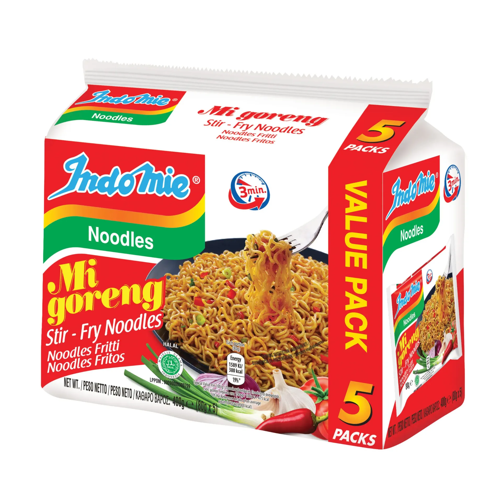 INDOMIE MI GORENG GS MULTI PACK 5x80G
