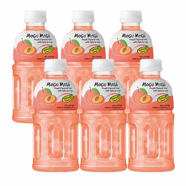 Mogu Mogu Nata De Coco Drink Peach Flavour 6x320ml