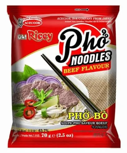 Oh! Ricey Instant Rice Noodles Beef Flavour 70g