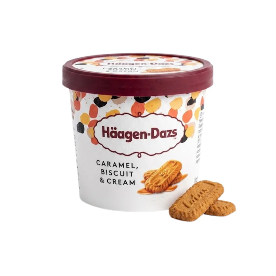HAAGEN-DAZS Mini Cups Ice Cream - Caramel Biscuit & Cream 95ml