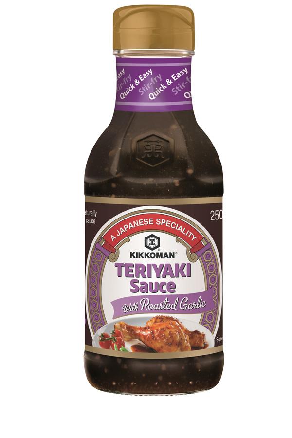 KIKKOMAN TERIYAKI SAUCE WITH ROASTED GARLIC 250ML