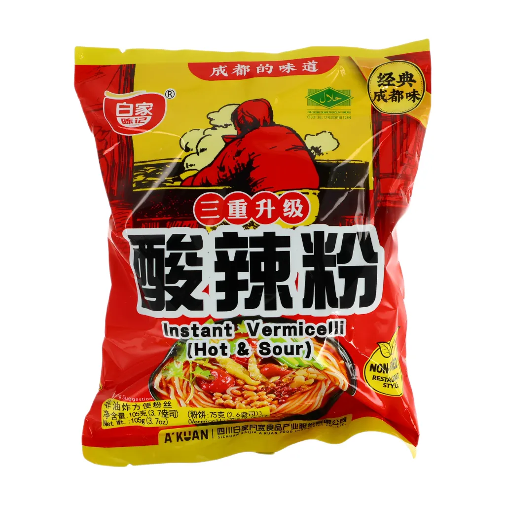BAIJIA SWEET POTATO NOODLE - HOT & SOUR FLAVOUR 120G
