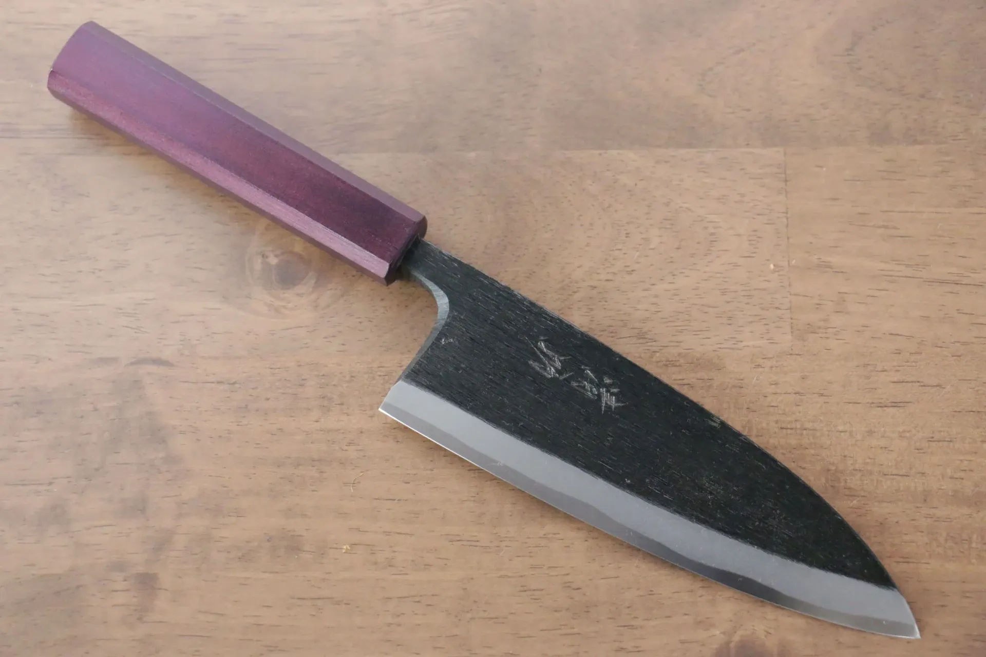SEISUKE White Steel No.2 Kurouchi Deba Purple Handle 165mm CP1116