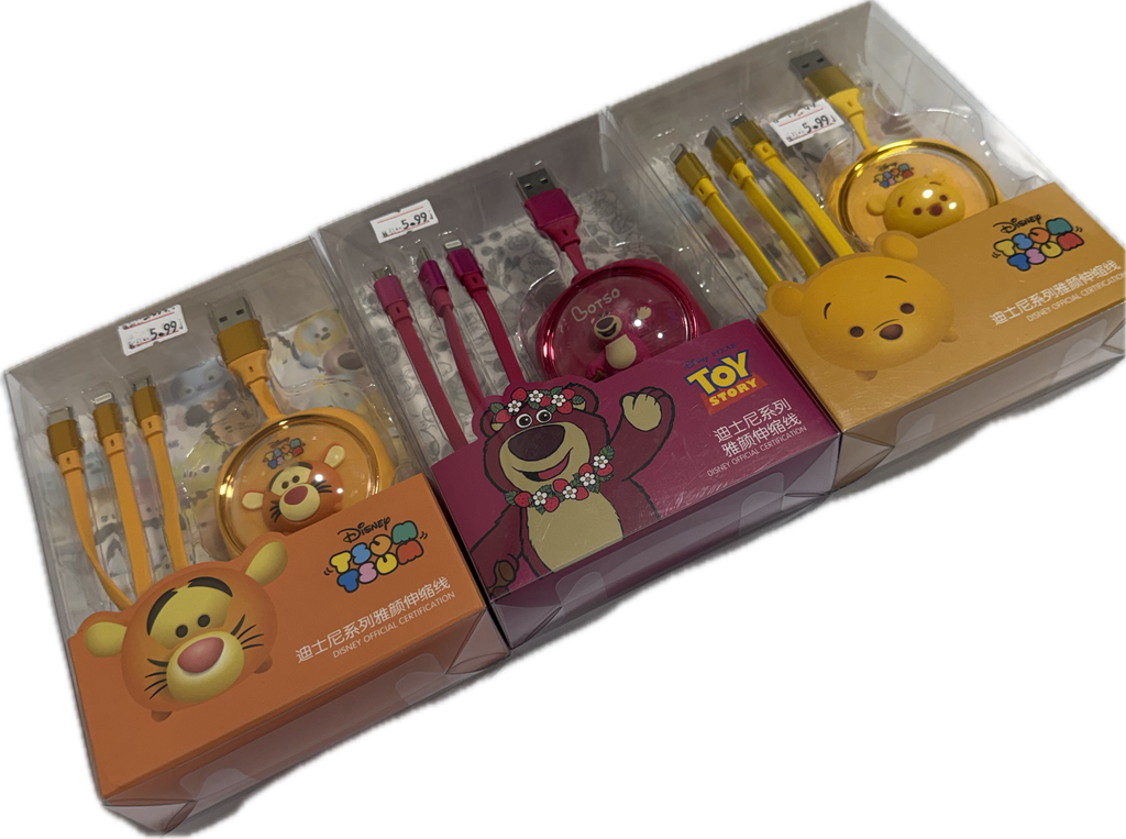 DISNEY Tsum Tsum/ Toy Story 3-in-1 Charging Cable 1Pc