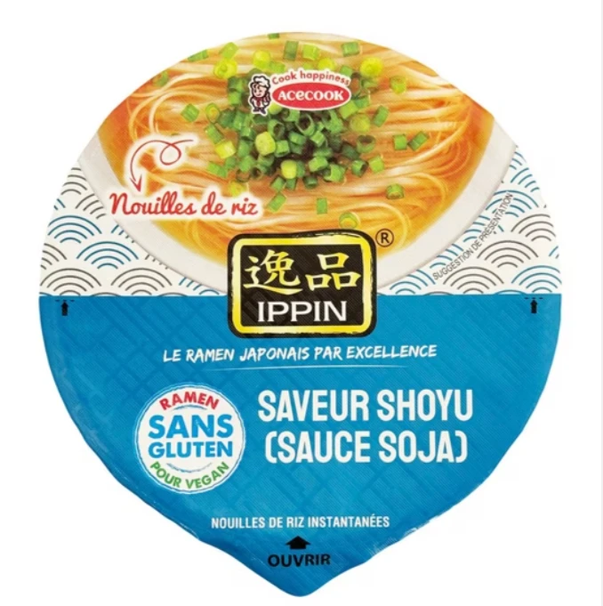 ACECOOK IPPIN RICE NOODLES BOWL - SHOYU 63g