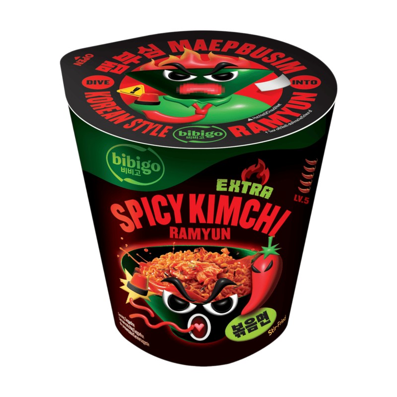 CJ Bibigo Ramyun Cup - Extra Spicy Kimchi  98g