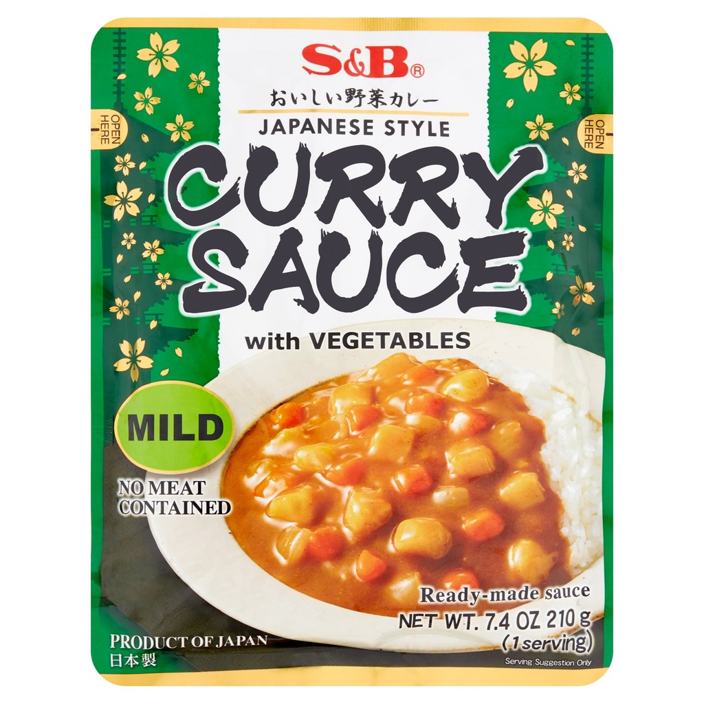 S&B Japanese Style Curry Sauce with Vegetables - Mild 210g