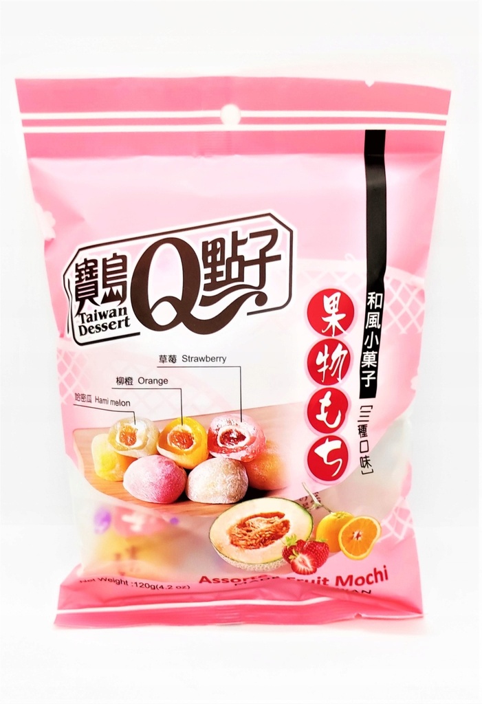TAIWAN DESSERT Q Mochi - Assorted Fruit 120g