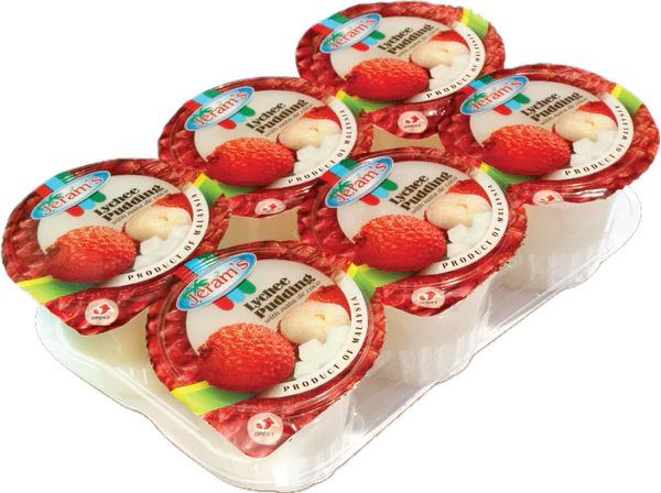 JERAM'S Friut Pudding with Nata de Coco  - Lychee (6x115g)