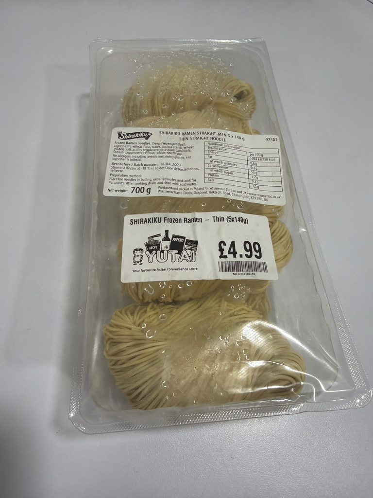 SHIRAKIKU Frozen Ramen - Thin (5x140g)