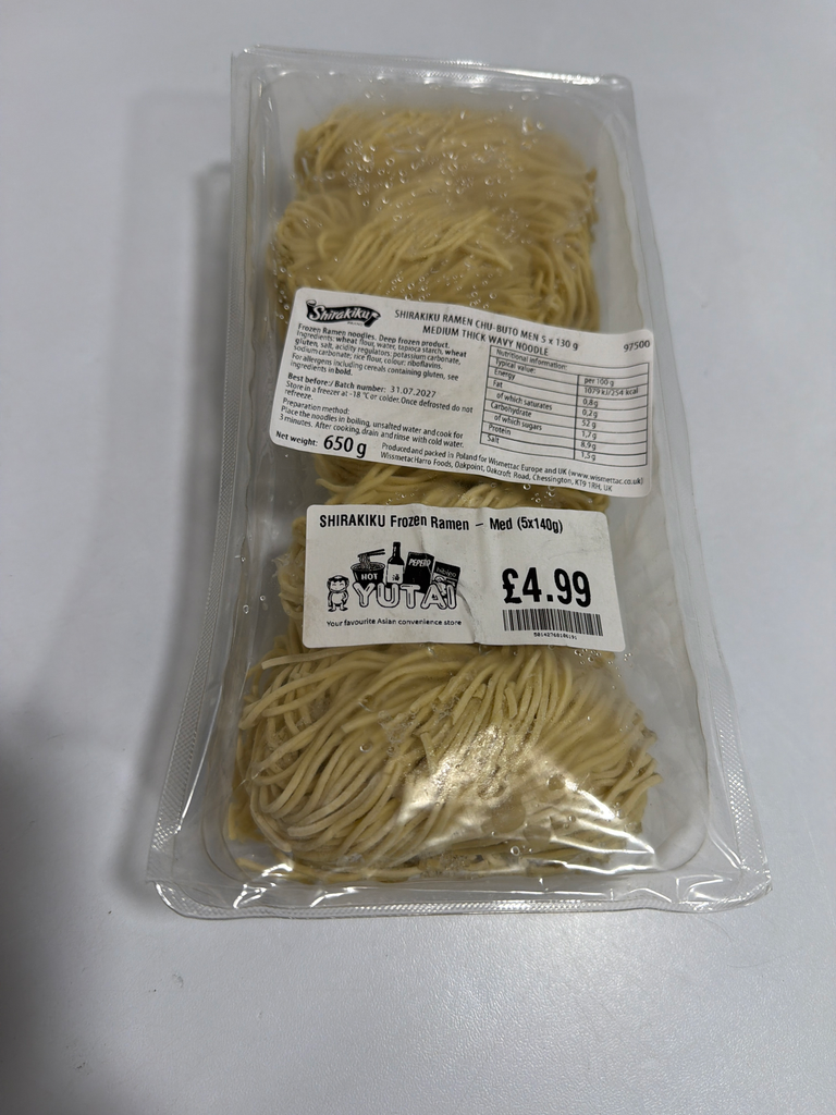 SHIRAKIKU Frozen Ramen - Med (5x140g)
