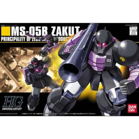 BANDAI MS-05B 1/144 HG UC #68 Zaku I (Black Tri-Stars Version) Mobile Suit Gundam