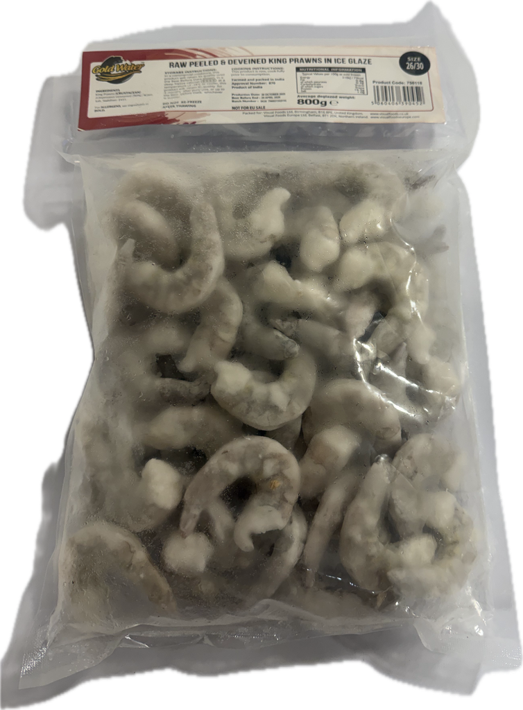 GOLDWATER P&D 26/30 King Prawns 800g