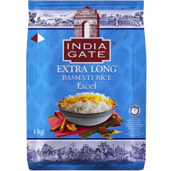 INDIAGATE Extra Long Pure Basmati Rice Excel 1kg