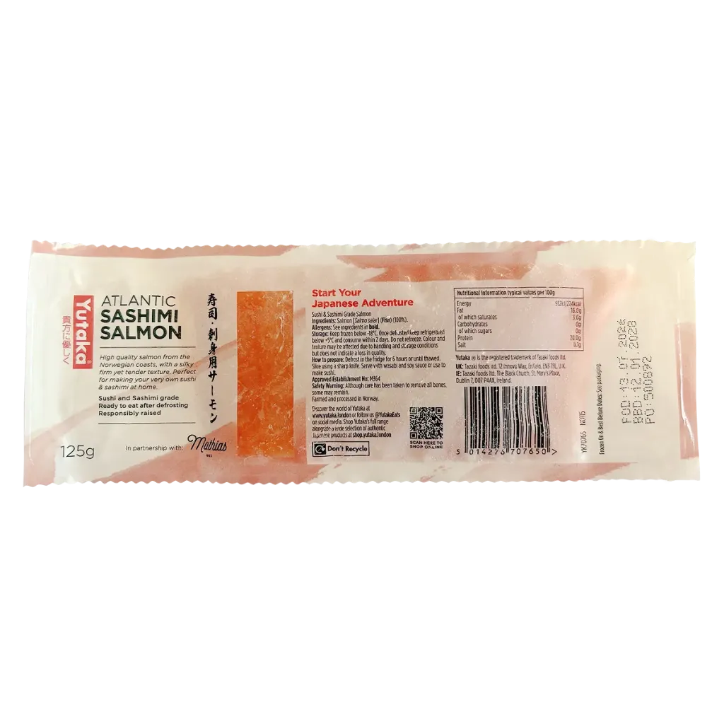 YUTAKA Atlantic Sashimi Grade Salmon 125g