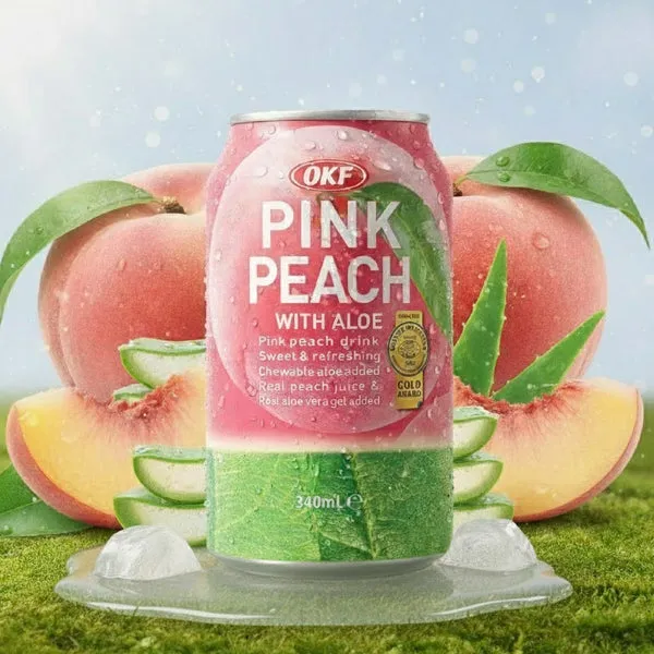 OKF Pink Peach with Aloe 340ml