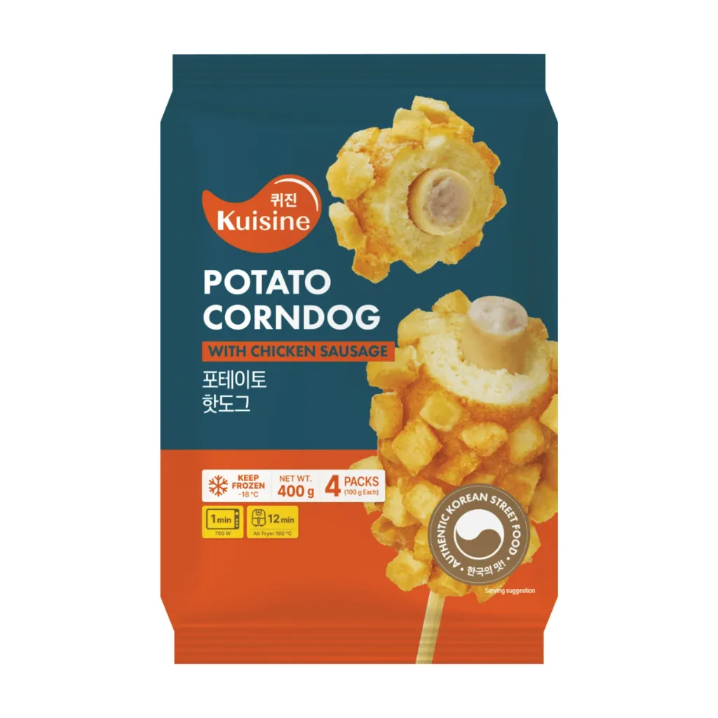 KUISINE Potato Corn Dog with Chicken Sausage (100g*4)